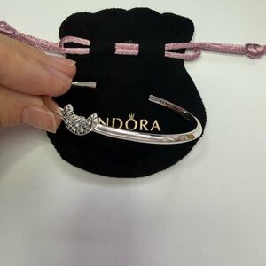 Pandora plain design cubic zirconia bracelet 7.2 INCH